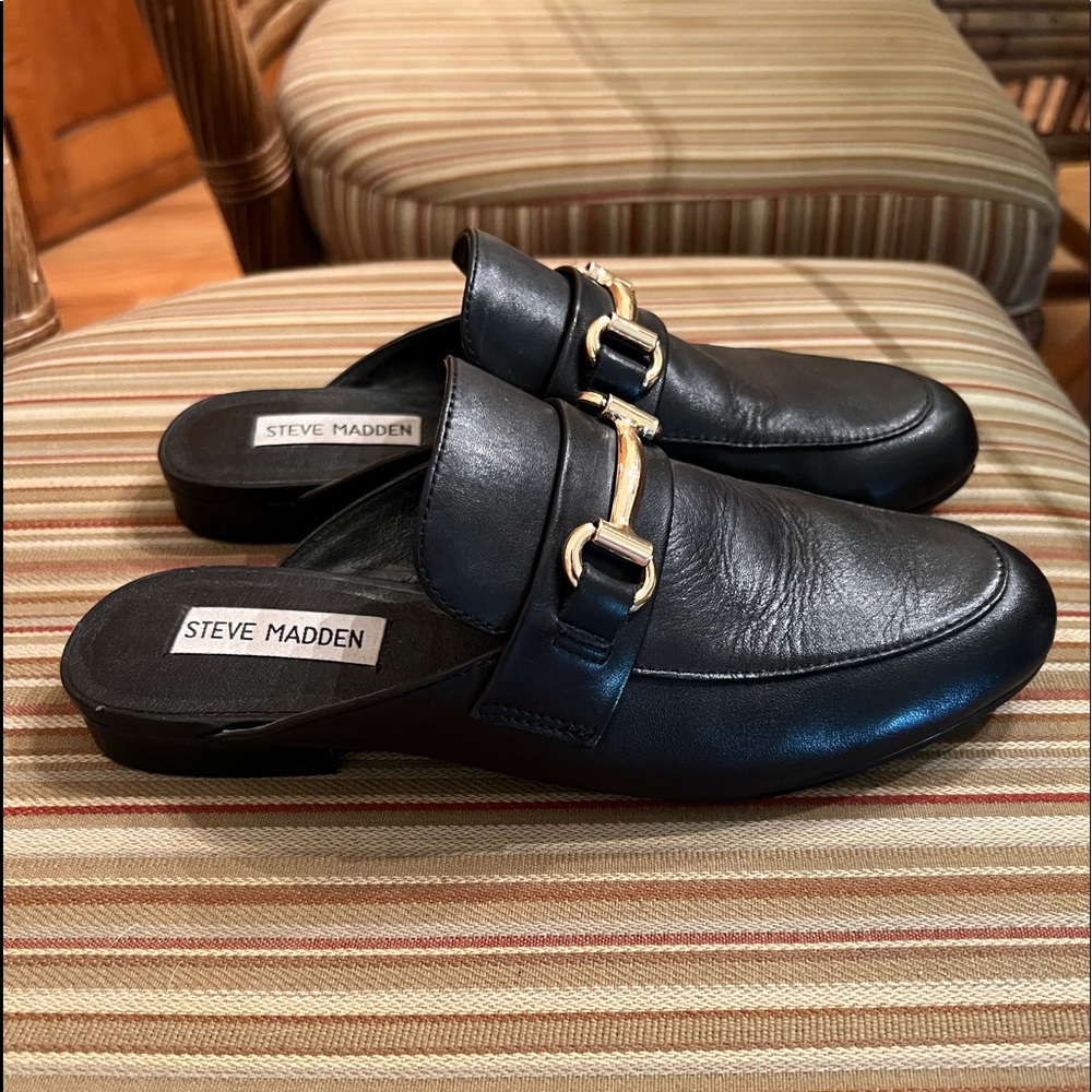 Steve Madden Slides w/ Gold Buckle